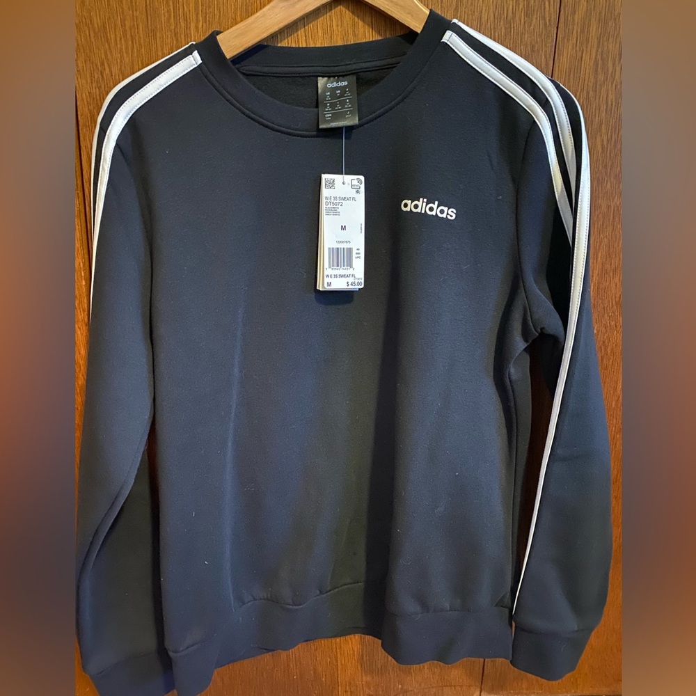 ESSENTIALS 3-STRIPES FLEECE SWEATSHIRT